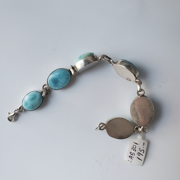 Sterling Silver Larimar bracelet - Picture 4 of 6